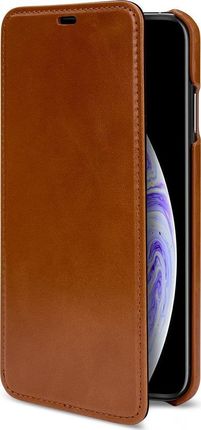Stilgut Baroon Slim Book Elegance skórzane etui do iPhone XS Max brązowe