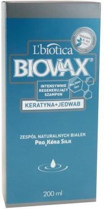 Biovax Intensywnie Regenerujący Szampon Keratyna + Jedwab 200 ml