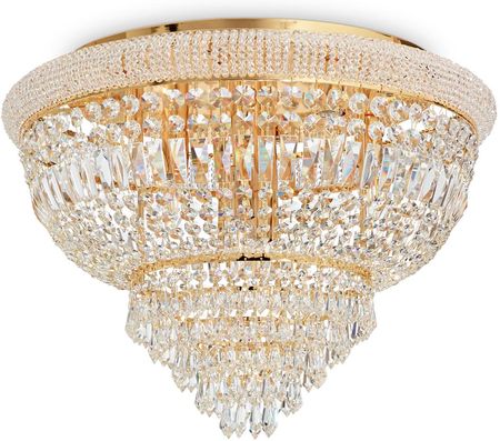 Ideal Lux Lampa Sufitowa Kryształowa Dubai Pl24 Ottone