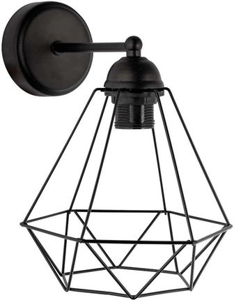 Inne Ścienna Lampa Hygge Ven K-1210/1 Industrialna Oprawa Kinkiet Metalowa Klatka Czarna 