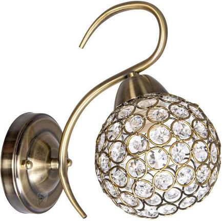 Inne Kinkiet Lampa Ścienna Ven K-A 1537/1 Dekoracyjna Oprawa Metalowa Glamour Crystal Patyna Przezroczysta 