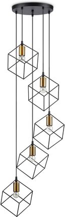 Ideal Lux Lampa Wisząca Na Klatkę Schodową Ice Sp5 Nero 