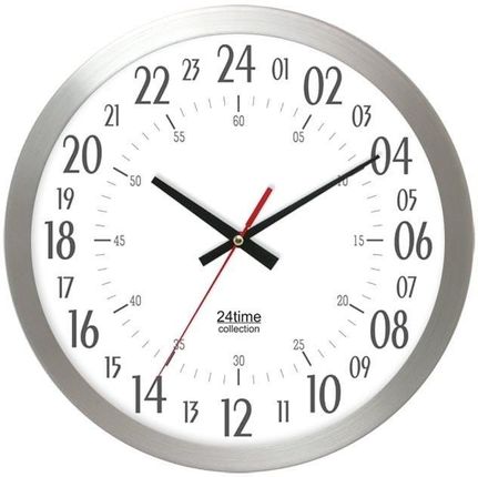 Atrix Metalowy 24-Godzinny Zegar Ścienny Al2412H24A T2 