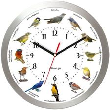 Zdjęcie Atrix Zegar Z Głosami Ptaków As002Sp12B Sw 30 Cm - Odcienie Szarości I Srebra  - Lubartów