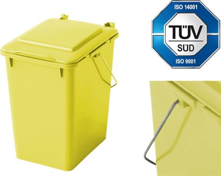 Europlast Na Żółty 10L Kosz Pojemnik Do Segregacji Sortowania Śmieci I Odpadków 