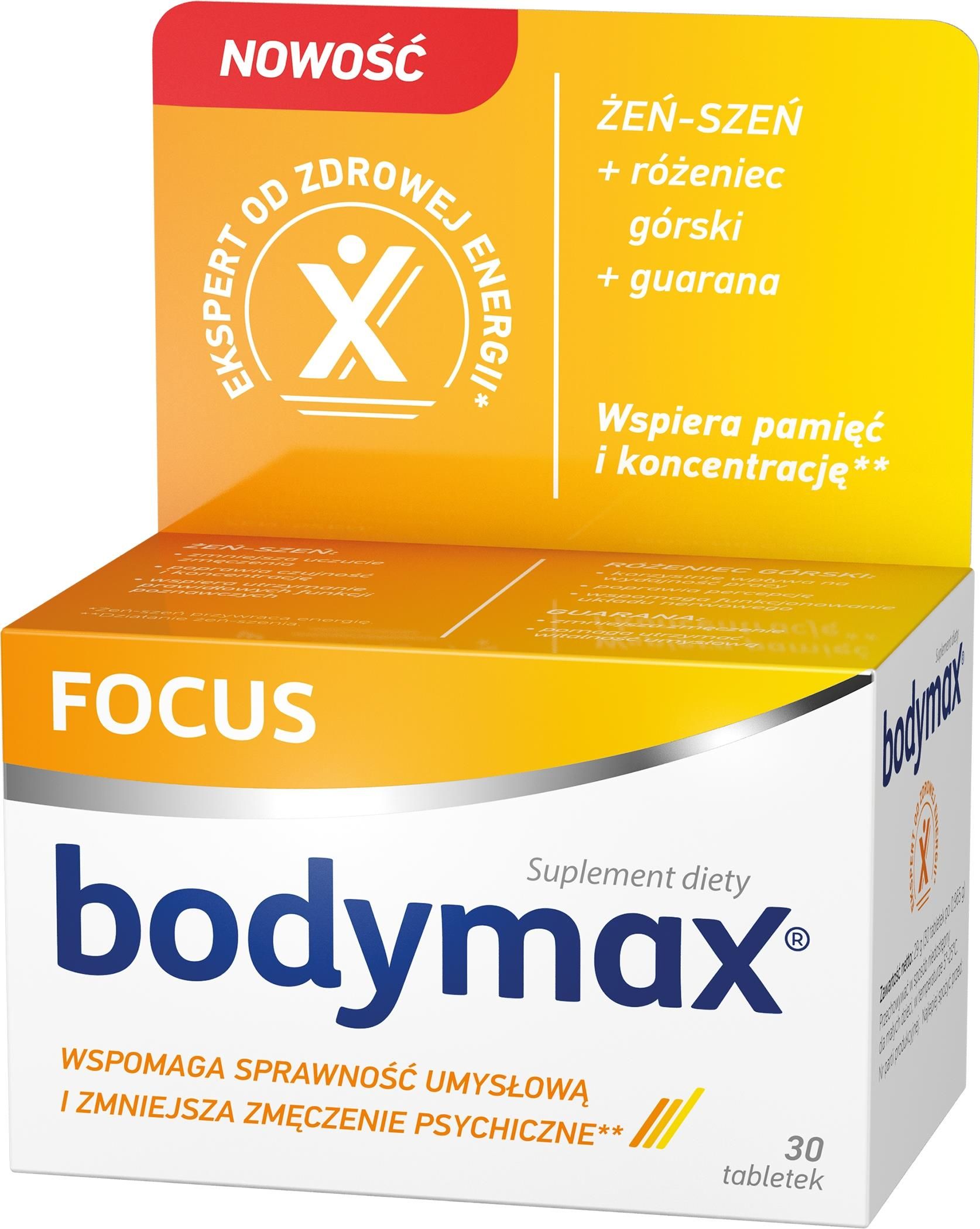 Tabletki Bodymax Focus 30 szt. - Opinie i ceny na Ceneo.pl