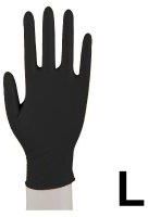 Abena, rękawiczki nitrylowe bezpudrowe, rozmiar L, czarne, 200sztuk