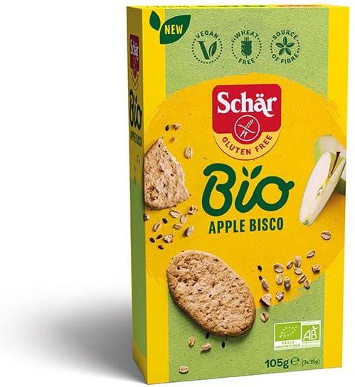 Schar Apple bisco- ciastka z owsem i jabłkiem bezglutenowe BIO 105g