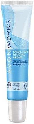 Avon Works Facial Hair Removal Cream Krem Do Depilacji Skóry Wrażliwej 15Ml