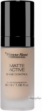 Pierre Rene Matte Active Shine Control Fluid Foundation Matujący Podkład Do Twarzy 02 Porcelain 30 ml