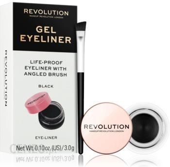 Makeup Revolution Gel Eyeliner Pot eyeliner w żelu z pędzelkiem odcień Black 3g