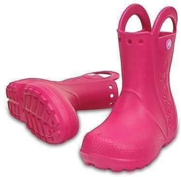 Crocs Kids' Handle It Rain Boot Candy Pink 28-29