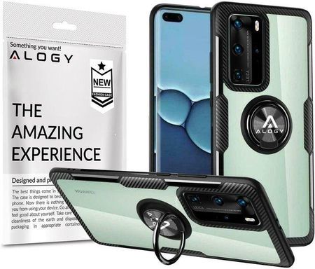 Alogy Ring Holder Clear Armor do Huawei P40 Pro czarne
