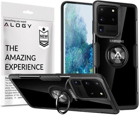Alogy Ring Holder Clear Armor do Samsung Galaxy S20 Ultra czarne