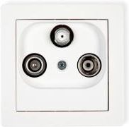 Zdjęcie Karlik Gniazdo Rtv-Sat Multimedialne Białe (Dgm) - Pniewy