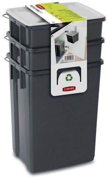 Curver Kosze Do Segregacji Śmieci 2 X 10 + 6 L (6560) - zdjęcie 2 Curver Kosze Do Segregacji Śmieci 2 X 10 + 6 L (6560)