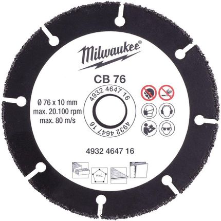 Milwaukee Tarcza tnąca CB 76mm (4932464716)