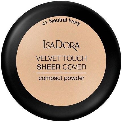 IsaDora Velvet Touch Sheer Cover Compact Powder Puder w kompakcie 41 Neutral Ivory 7,5g