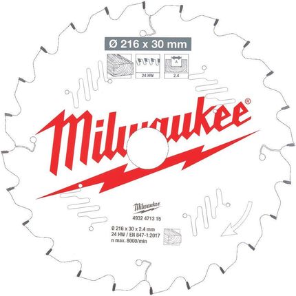Milwaukee Tarcza do drewna 216mm (4932471315)