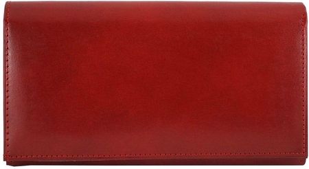 Klasyczne portfele skórzane damskie - Barberini's - Czerwony