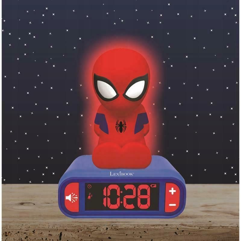 Lampka Nocna Spiderman Budzik Zegar 3D Figurka - zdjęcie 2 Lampka Nocna Spiderman Budzik Zegar 3D Figurka