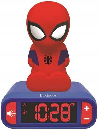 Lampka Nocna Spiderman Budzik Zegar 3D Figurka
