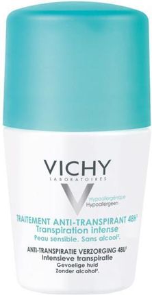 Vichy Deo Intense Transpiration Roller Antyperspirant W Kulce Do Skóry Wrażliwej 48H 50 ml