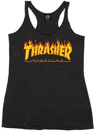 Thrasher Koszulka Damska Girl Flame Logo Racerback Blk