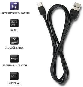 QOLTEC KABEL USB 2.0  USB TYP C MĘSKI | USB A MĘSKI | 1.2M | CZARNY CZARNY (50391)