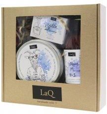 LaQ zestaw prezentowy męski peeling 200ml + mydełko + żel 300ml