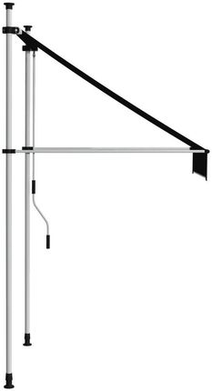 VidaXL MARKIZA ZWIJANA RĘCZNIE 100 CM ANTRACYTOWA - zdjęcie 3