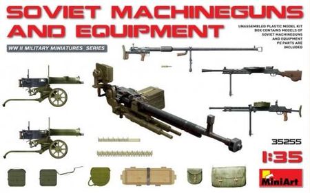 Miniart 35255 1:35 Soviet Machineguns And Equipment