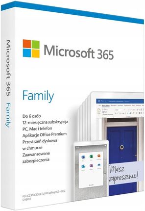 Microsoft 365 Family PL - licencja na rok (6GQ01161)