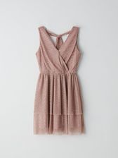 Cropp - Sukienka mini z błyszczącą nitką - Różowy - Ceny i opinie 