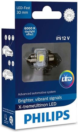 Żarowka samochodowa LED Żarówka samochodowa Philips X-TREME ULTINON  129416000KX1 LED SV8.5–8/0,8W/12V 6000K - Opinie i ceny na