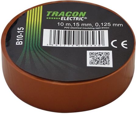 Tracon Electric Taśma Izolacyjna 10Mx15Mm Brązowy