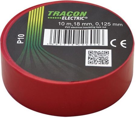 Tracon Electric Taśma Izolacyjna 10Mx15Mm Czerwona
