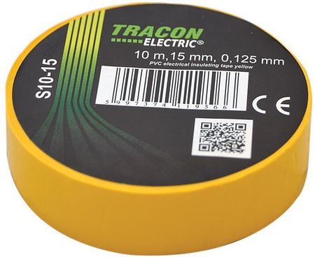 Tracon Electric Taśma Izolacyjna 10Mx15Mm Żółta