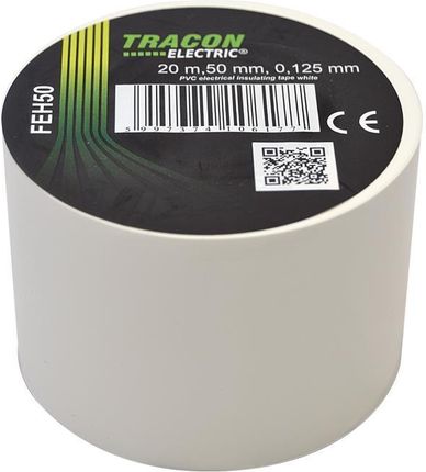 Tracon Electric Taśma Izolacyjna 20Mx50Mm Biały