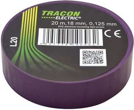 Tracon Electric Taśma Izolacyjna 20Mx18Mm Fiolet
