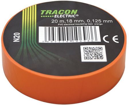 Tracon Electric Taśma Izolacyjna 20Mx18Mm Pomarańcz