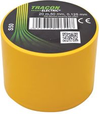 Zdjęcie Tracon Electric Taśma Izolacyjna 20Mx50Mm Żółty - Działoszyn