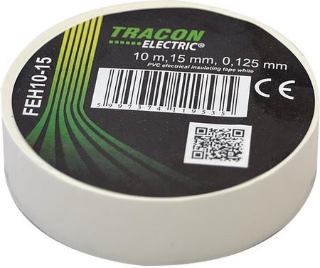 Tracon Electric Taśma Izolacyjna 10Mx15Mm Biała
