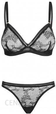  Noir Handmade Petitenoir Set out of plunge underwired bra and thong M
