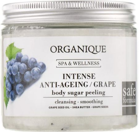 Organique Odmładzający Peeling Cukrowy Do Ciała Spa Therapies Grape Sugar Peeling 1000G