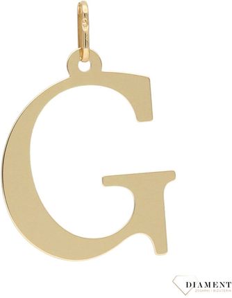 Złota zawieszka literka G 3 cm