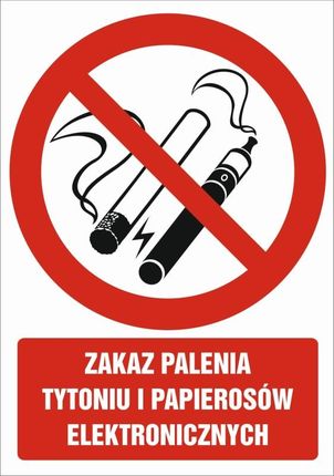 Topdesign Gc084 Ck Fn - Znak "Zakaz Palenia Tytoniu I Papierosów Elektronicznych"