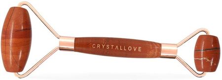 Crystallove Masażer Do Twarzy Z Jaspisu Czerwonego Masaż Oczyszcza Układ Limfatyczny Zamyka Pory 1Szt