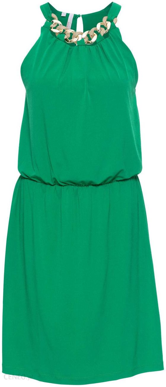 Bonprix Sukienka z aplikacją zielony - Ceny i opinie 