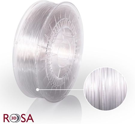 Rosa 3D Filament PET-G Standard 1,75mm Transparent 0,8kg